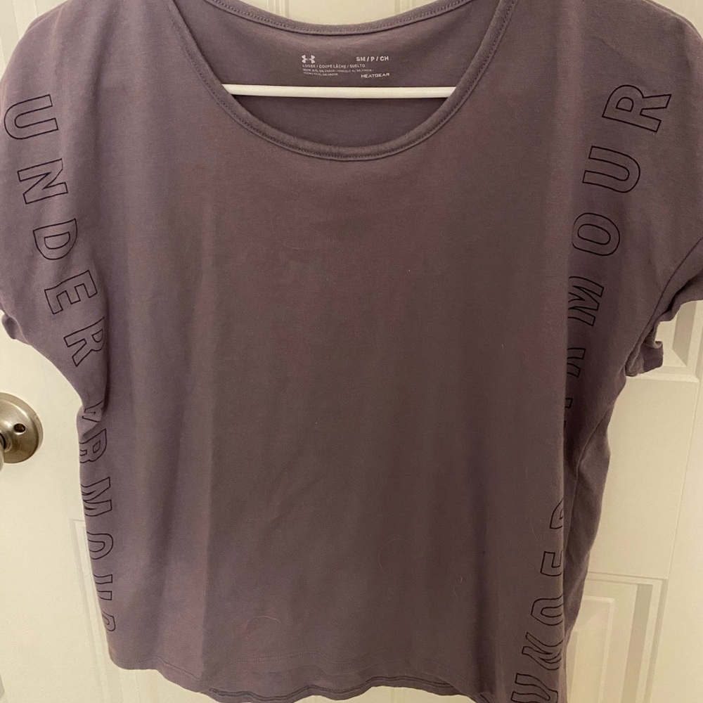 under armor purple short sleeve